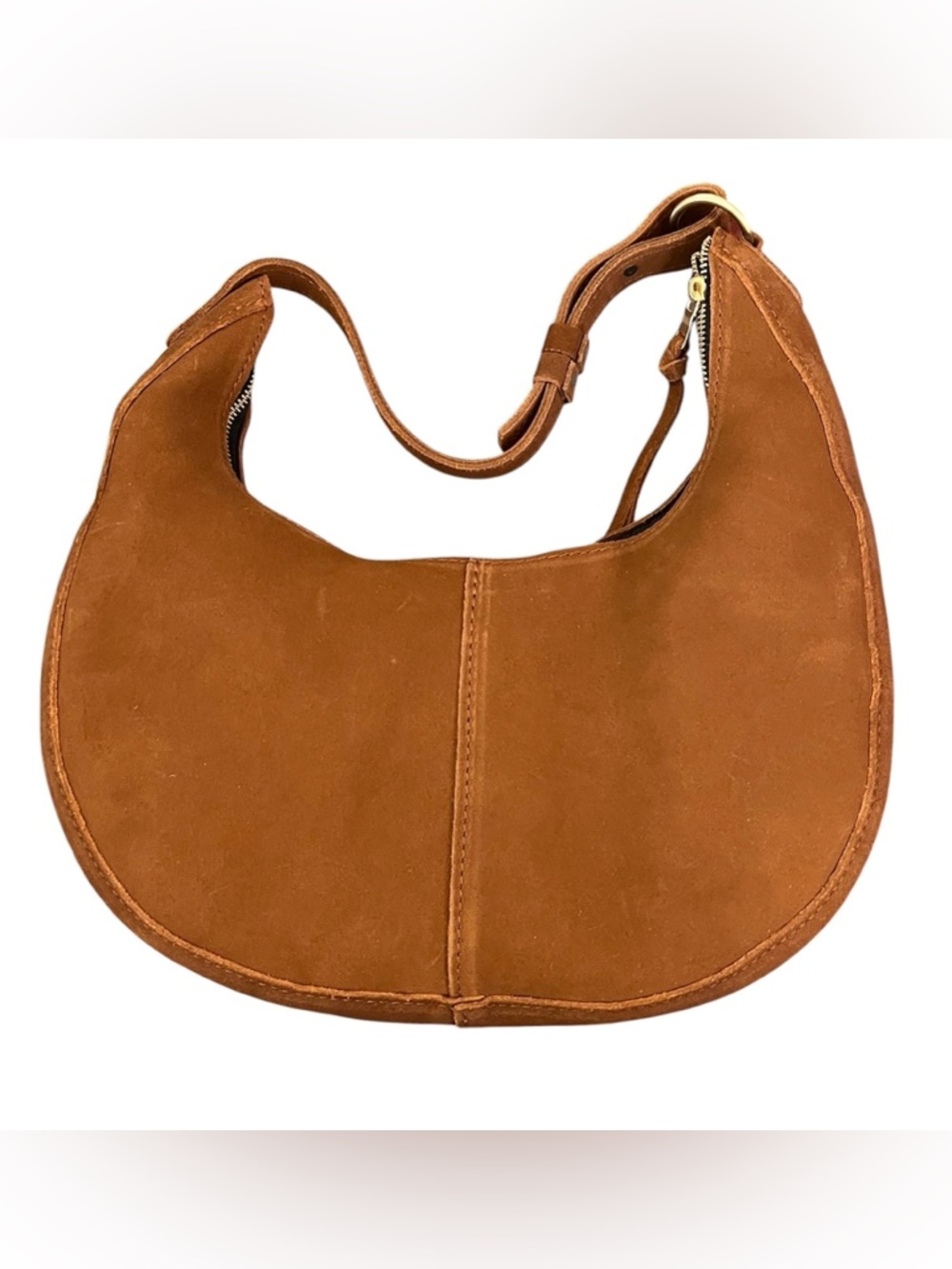 Portland Leather Suede Hobo Bag in Jackson brown - Picture 2 of 6